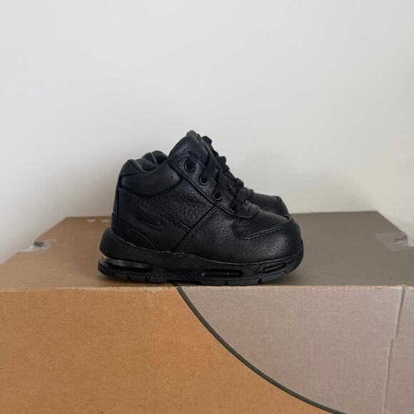 Nike Air Max Goadome ‘Triple Black’ Toddler Leather Boots - Size 5 C - Picture 2 of 11